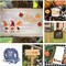 Fall Silk Screen Stencils Reusable Self Adhesive Chalk Mesh Stencils